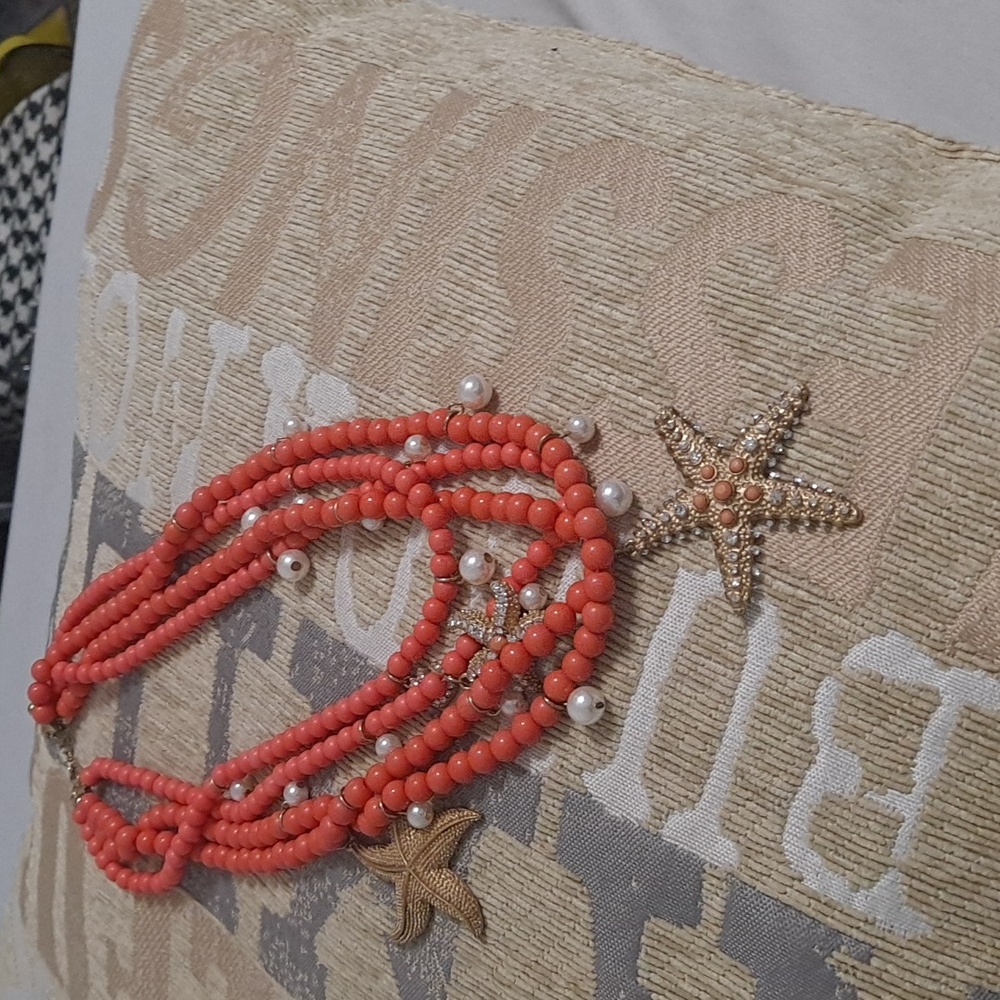 Sea themed multilayered  necklace. Fun and elegant